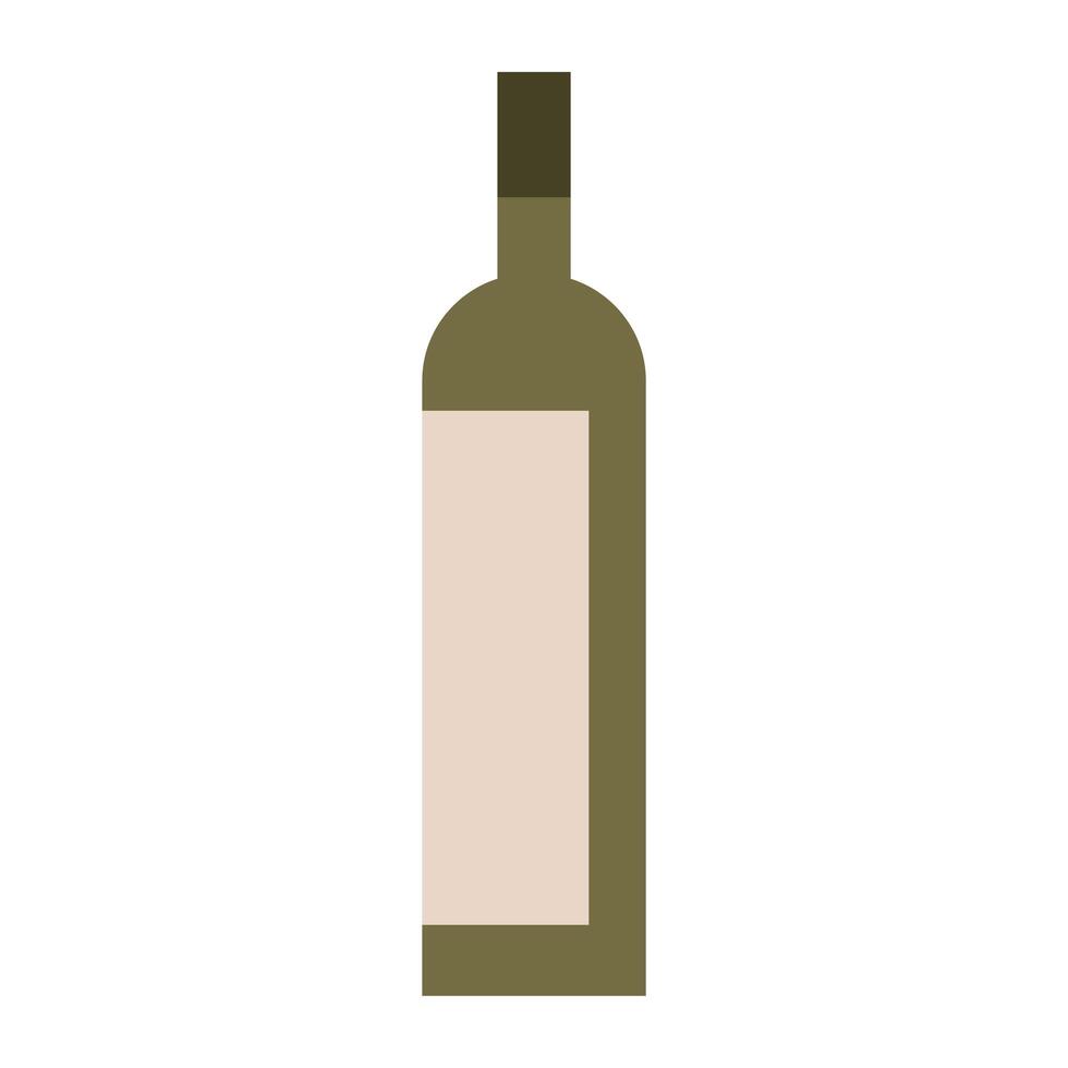 diseño de vector de botella de vino aislado