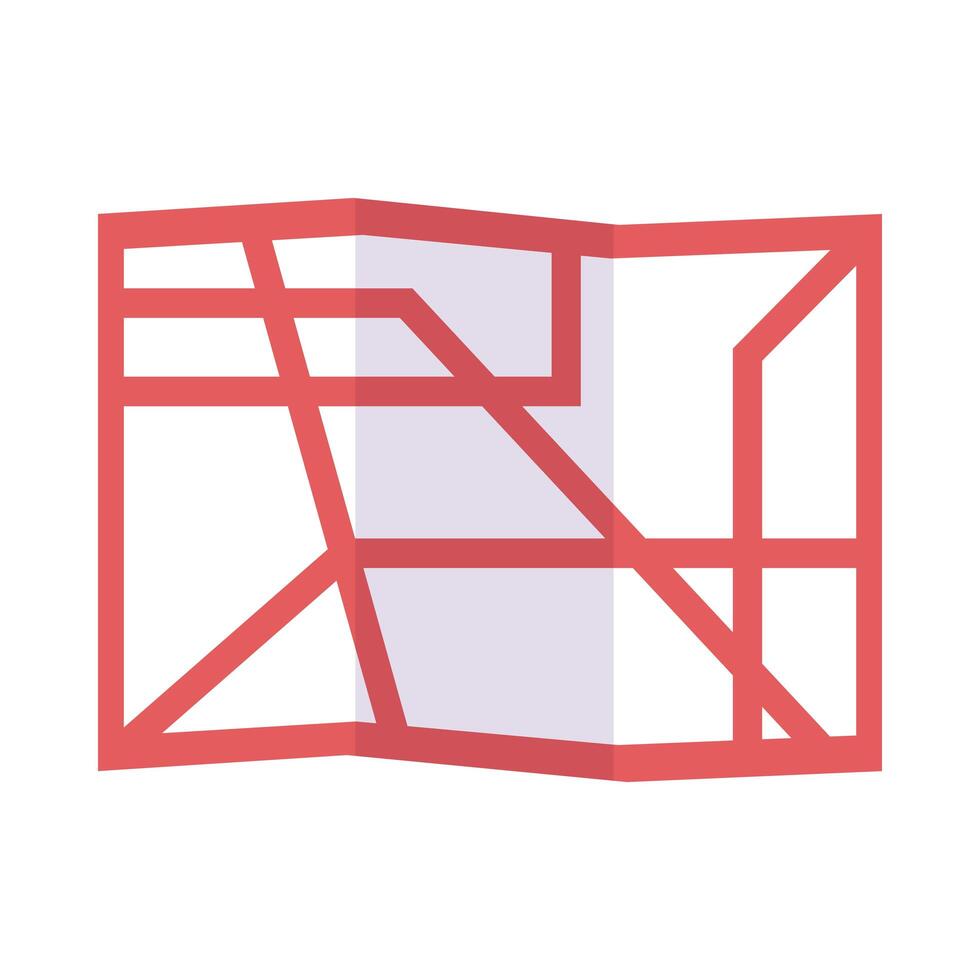 Isolated red map vector design