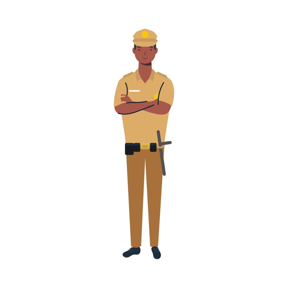 police man worker vector design