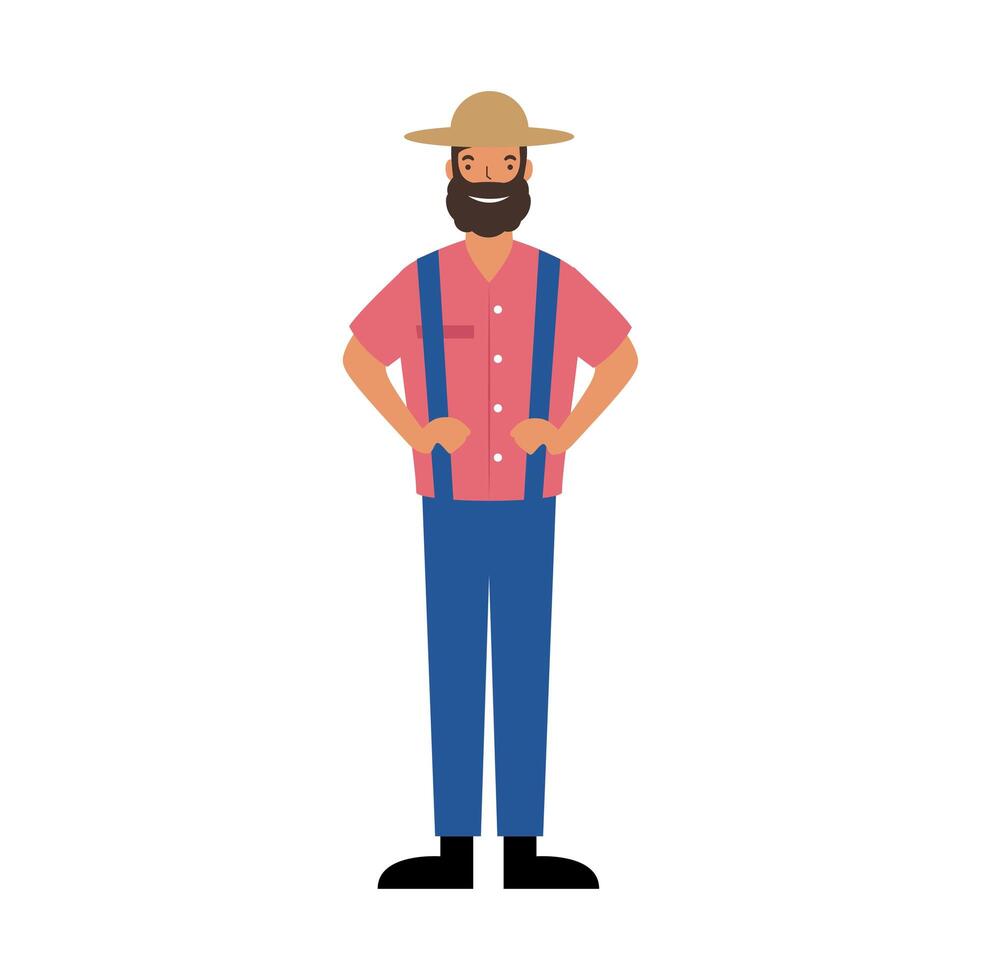 jardinero, hombre, trabajador, vector, diseño vector