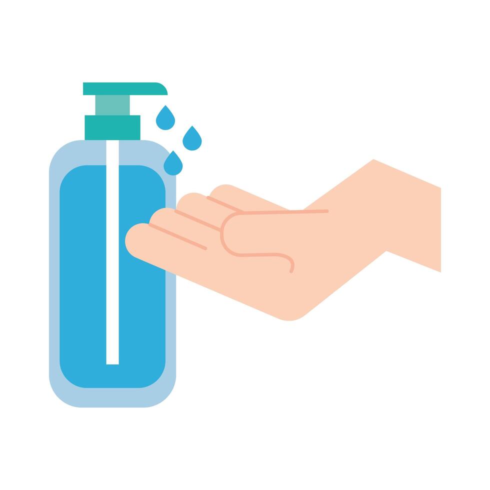 Hand with sanitizer dispenser vector design