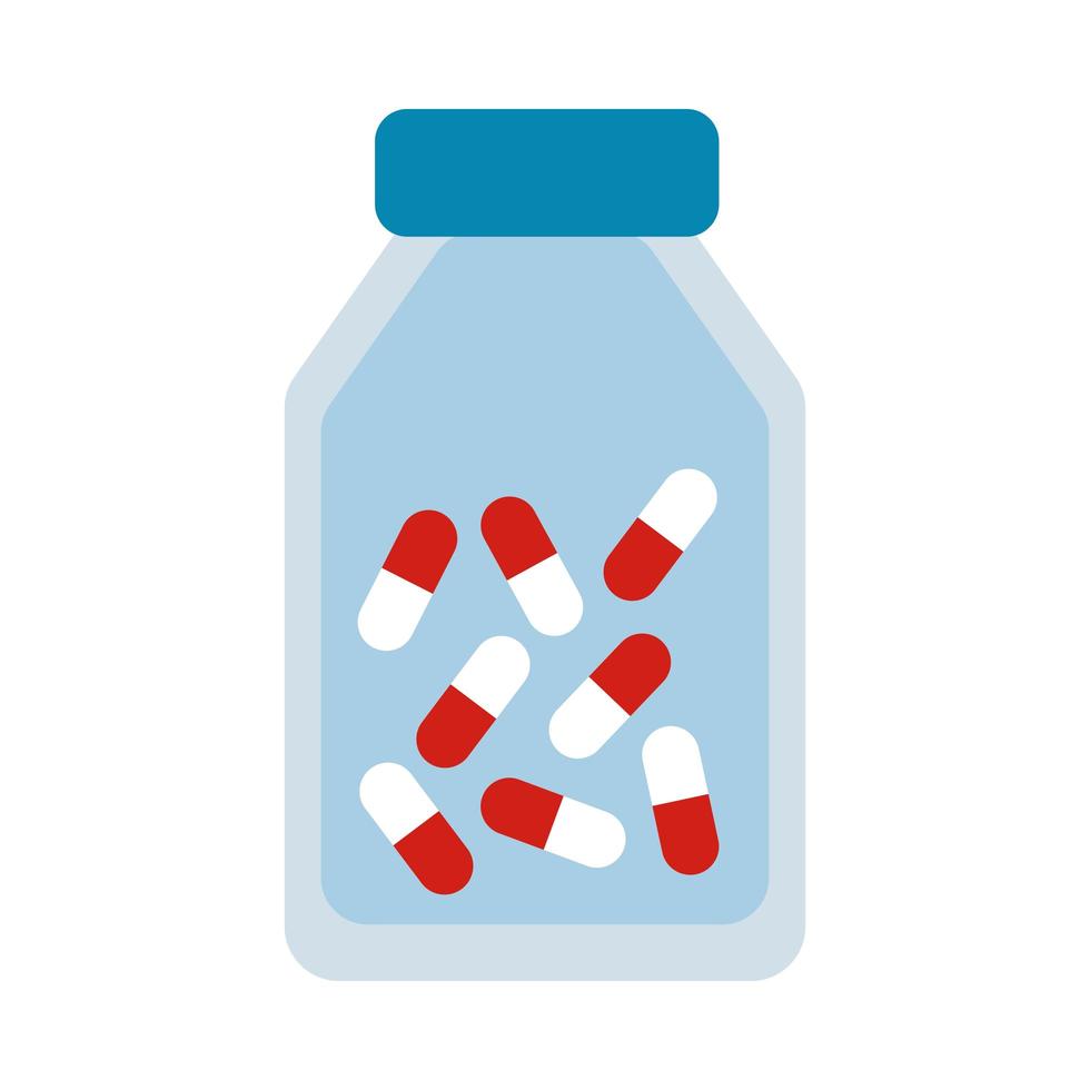 medical pills jar vector design