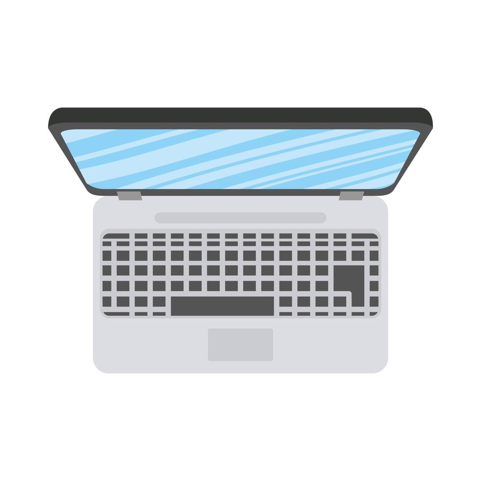 laptop computer portable device icon vector
