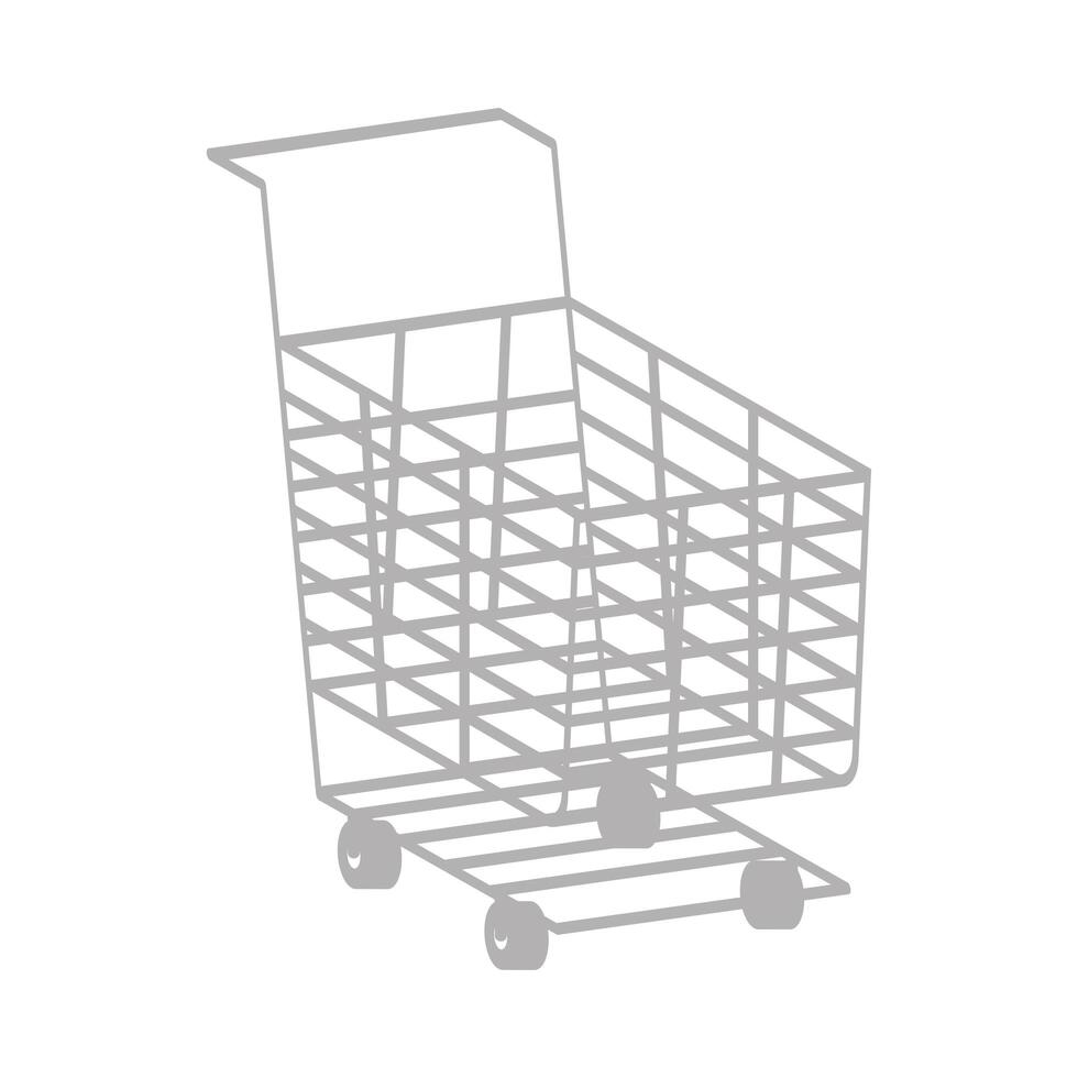 shopping cart market isolated icon vector