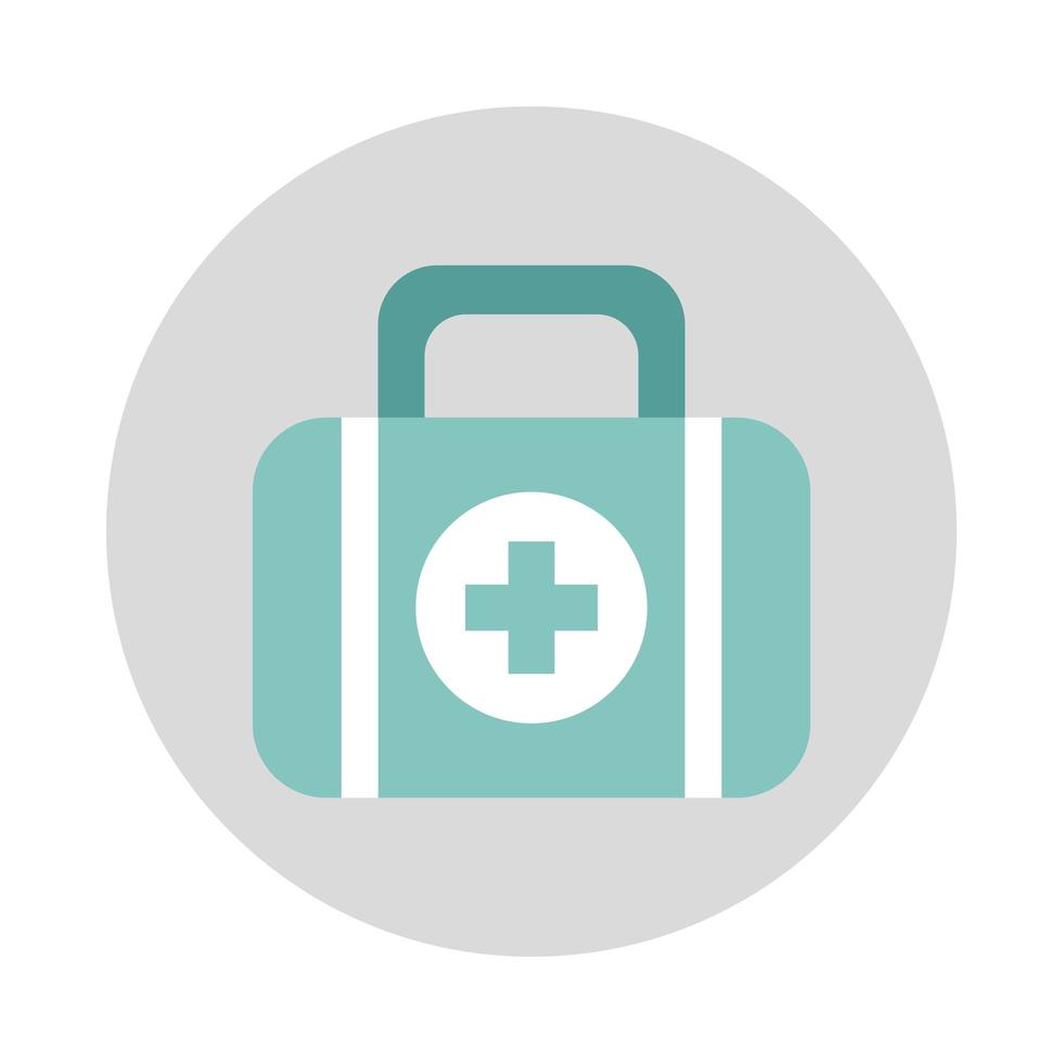 medical kit handle isolated icon vector