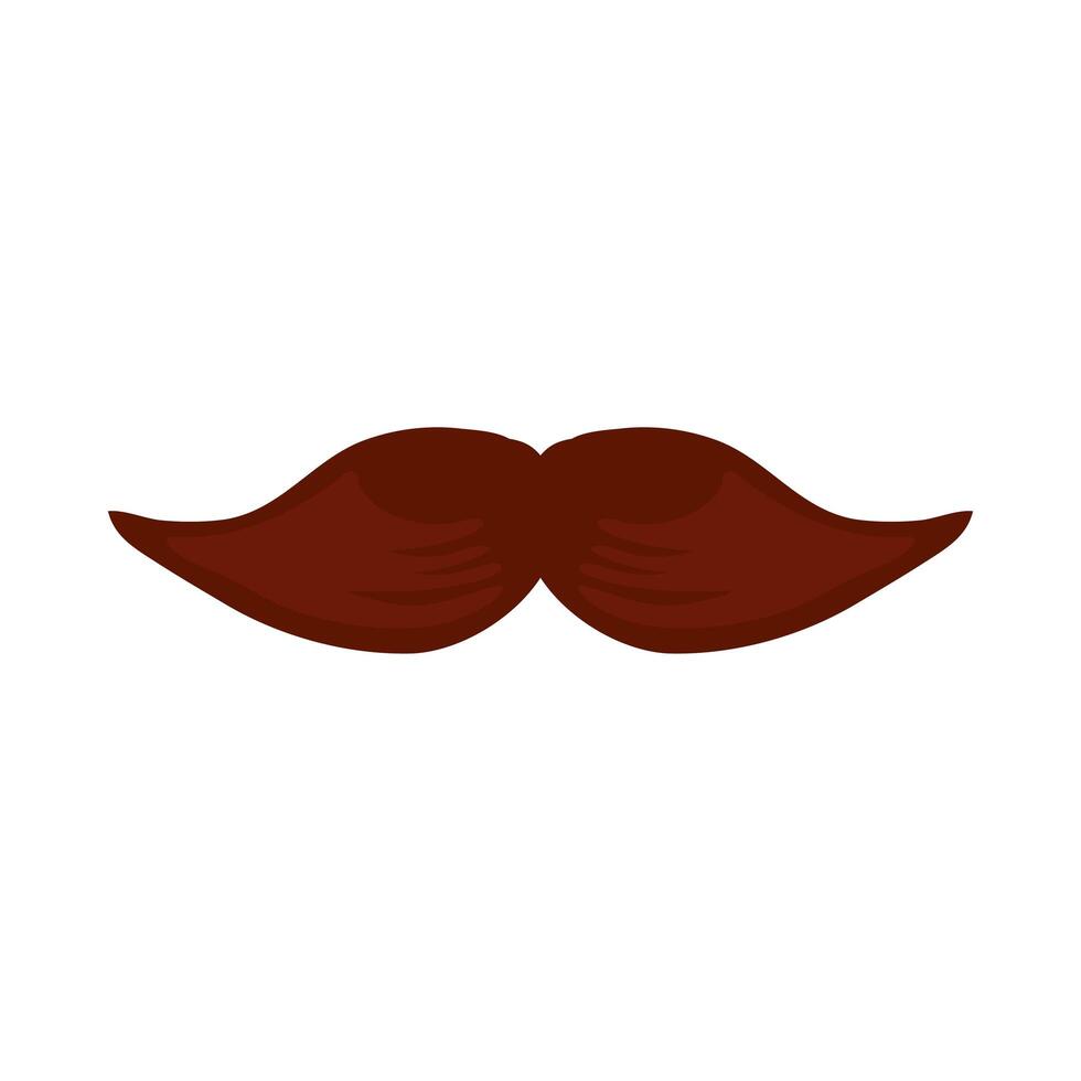 mustache funny accessory isolated icon vector
