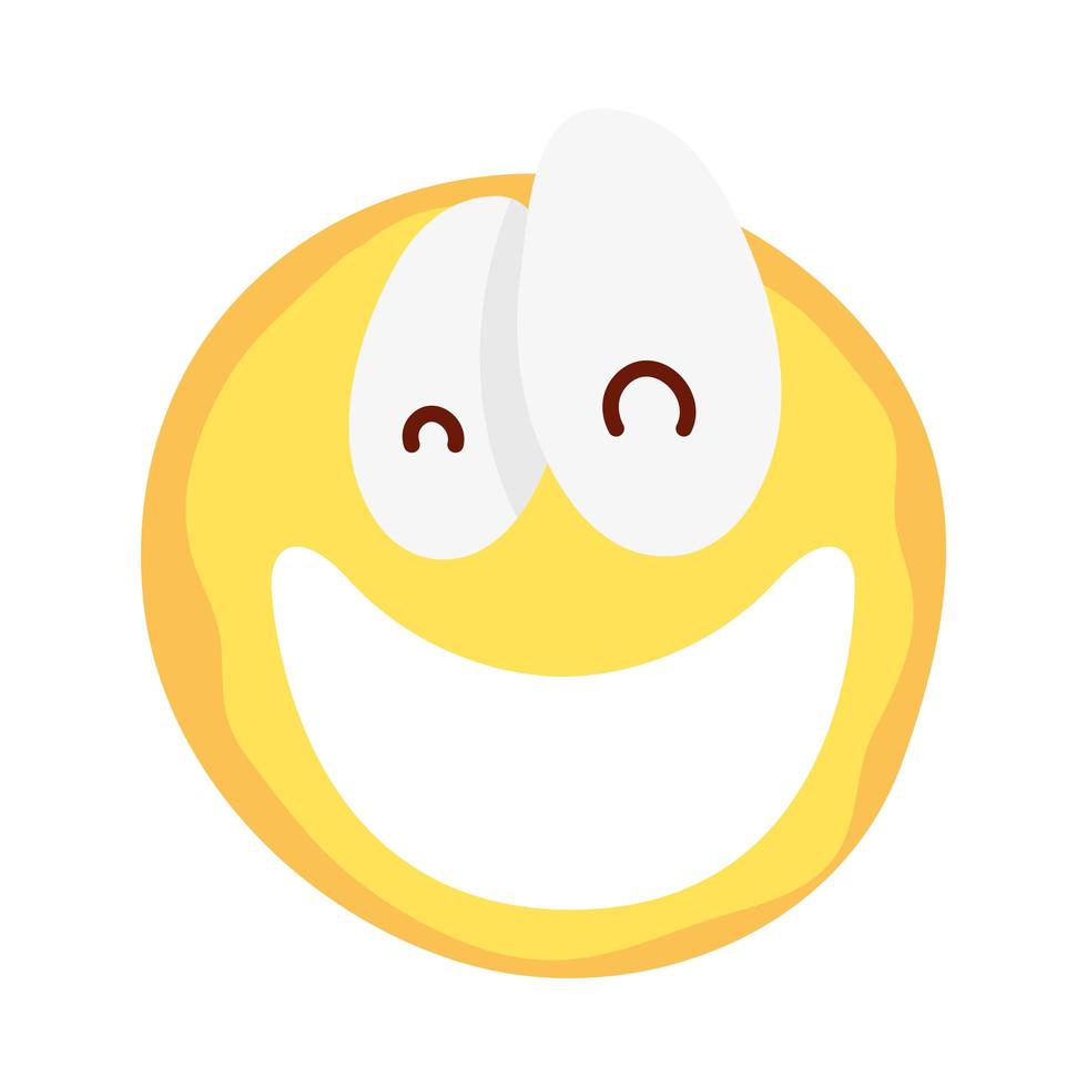 crazy emoji face fools day icon vector