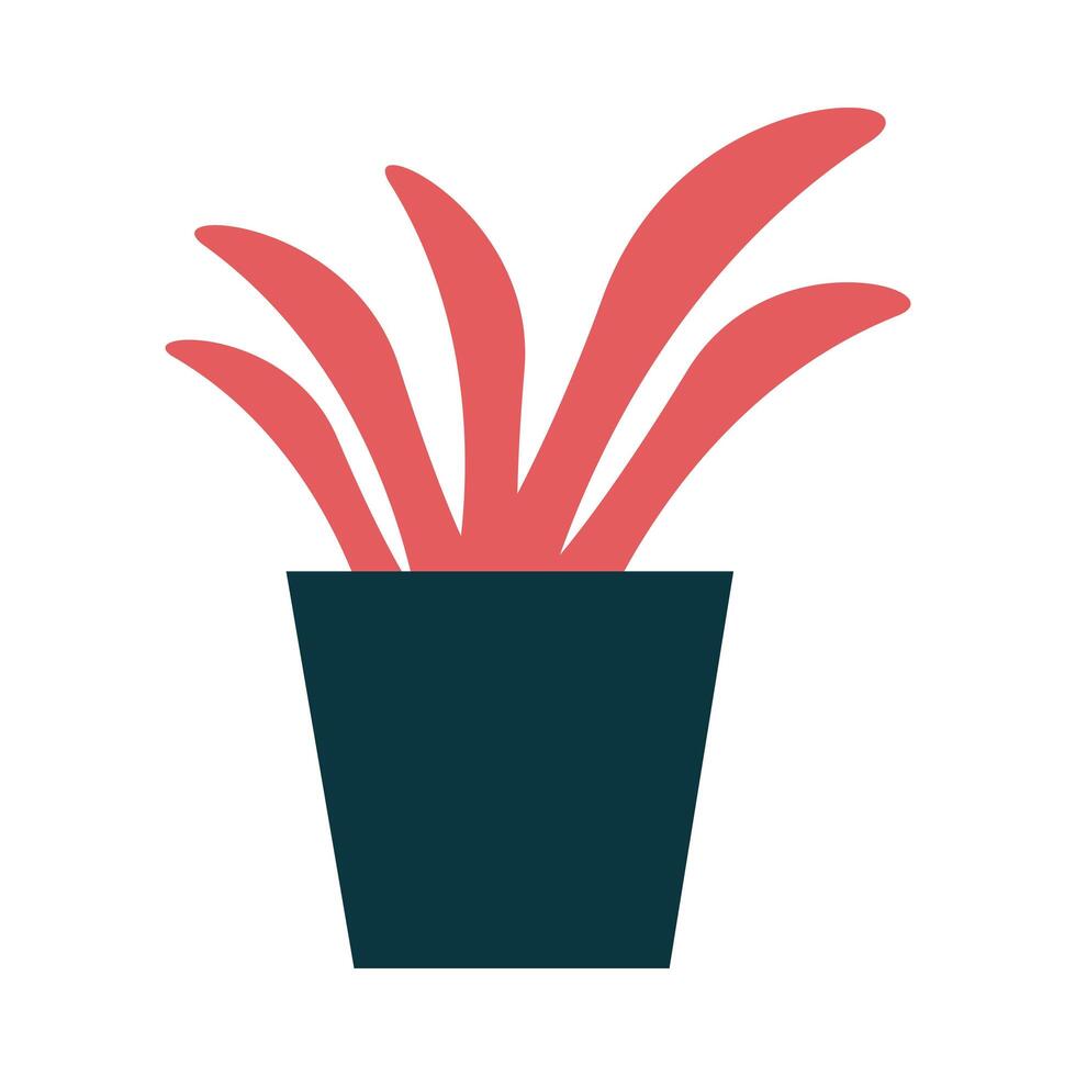 Isolated plant inside pot vector design