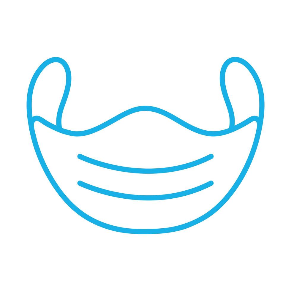 face mask accessory line style vector