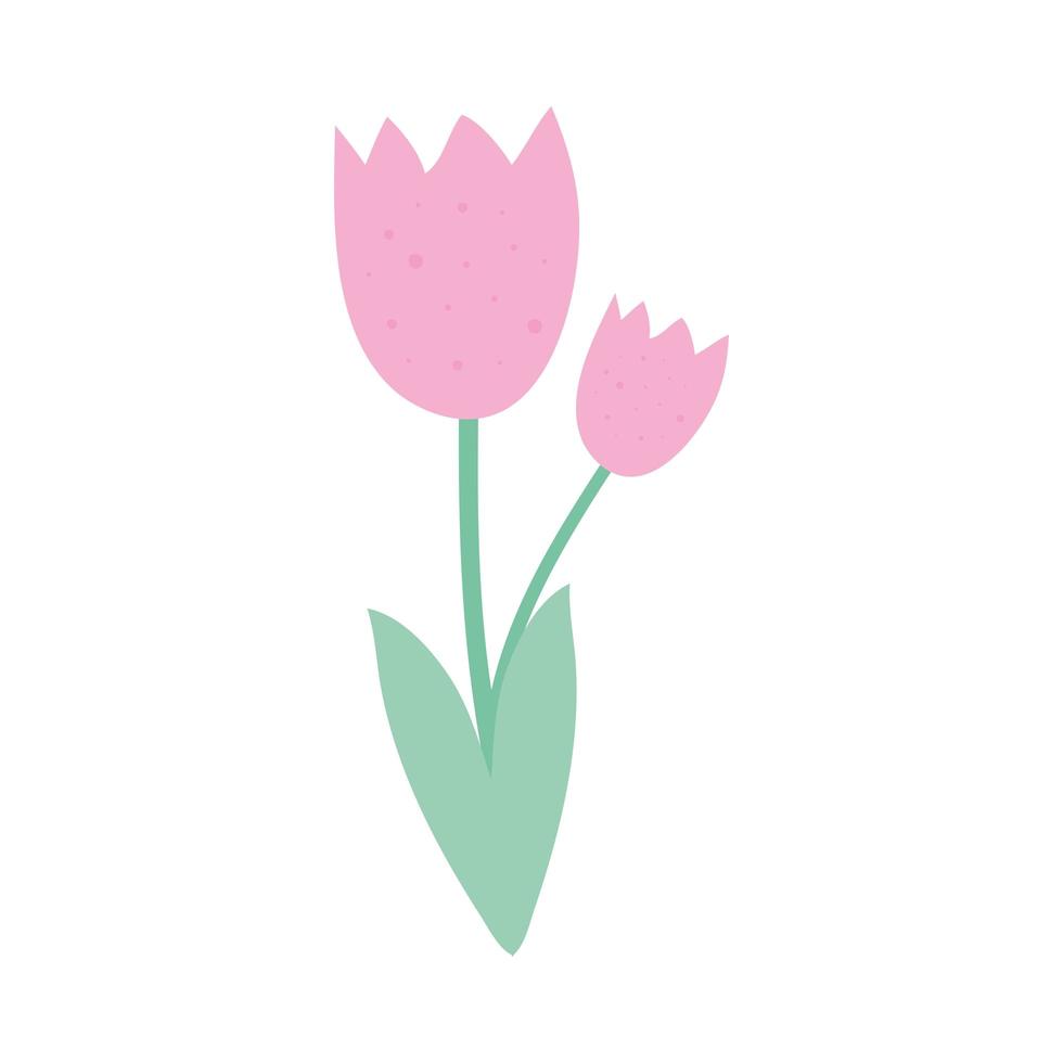 lindo jardín de rosas flor naturaleza icono vector