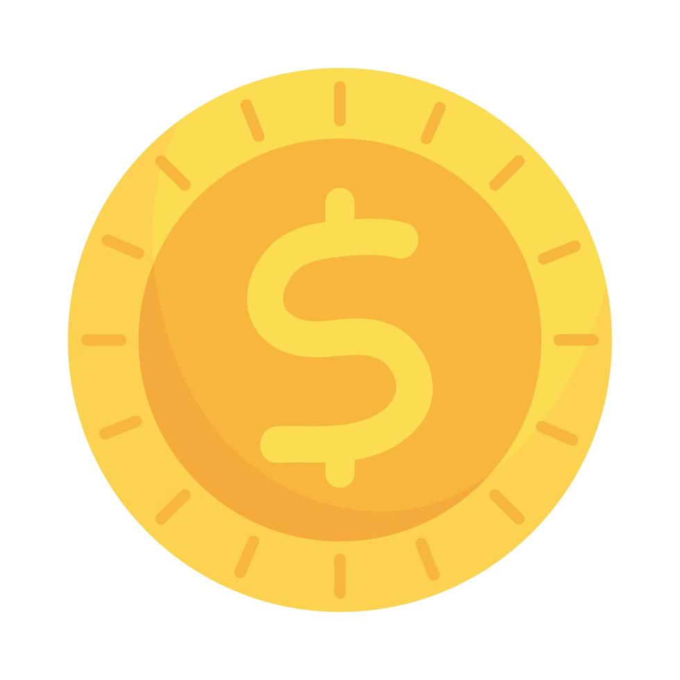 Isolated coin vector design