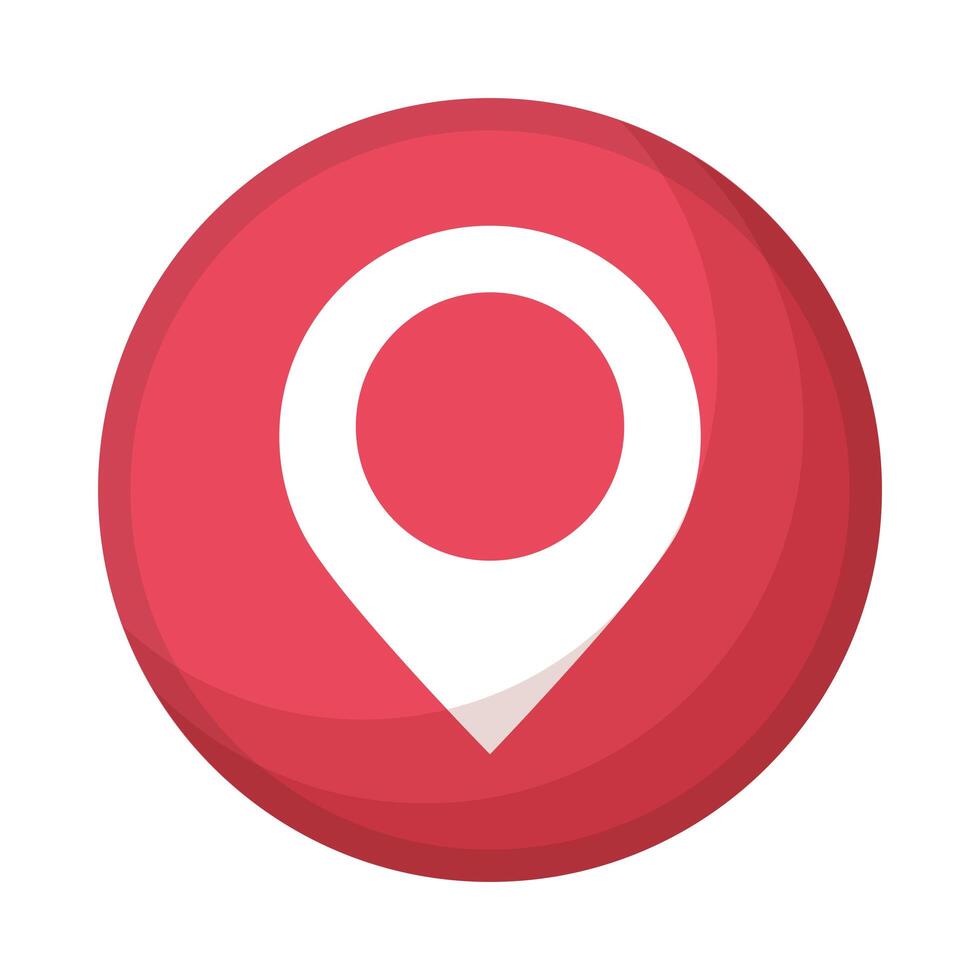 pin pointer location isolated icon vector