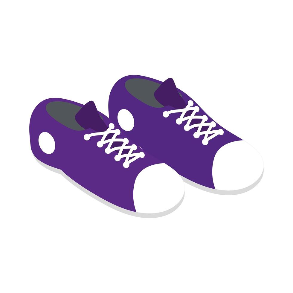 tennis shoes young accessory icon vector