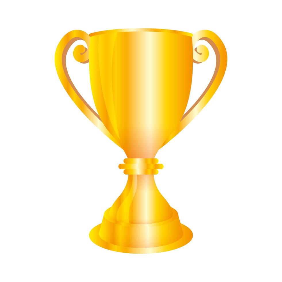 trophy cup award isolated icon vector