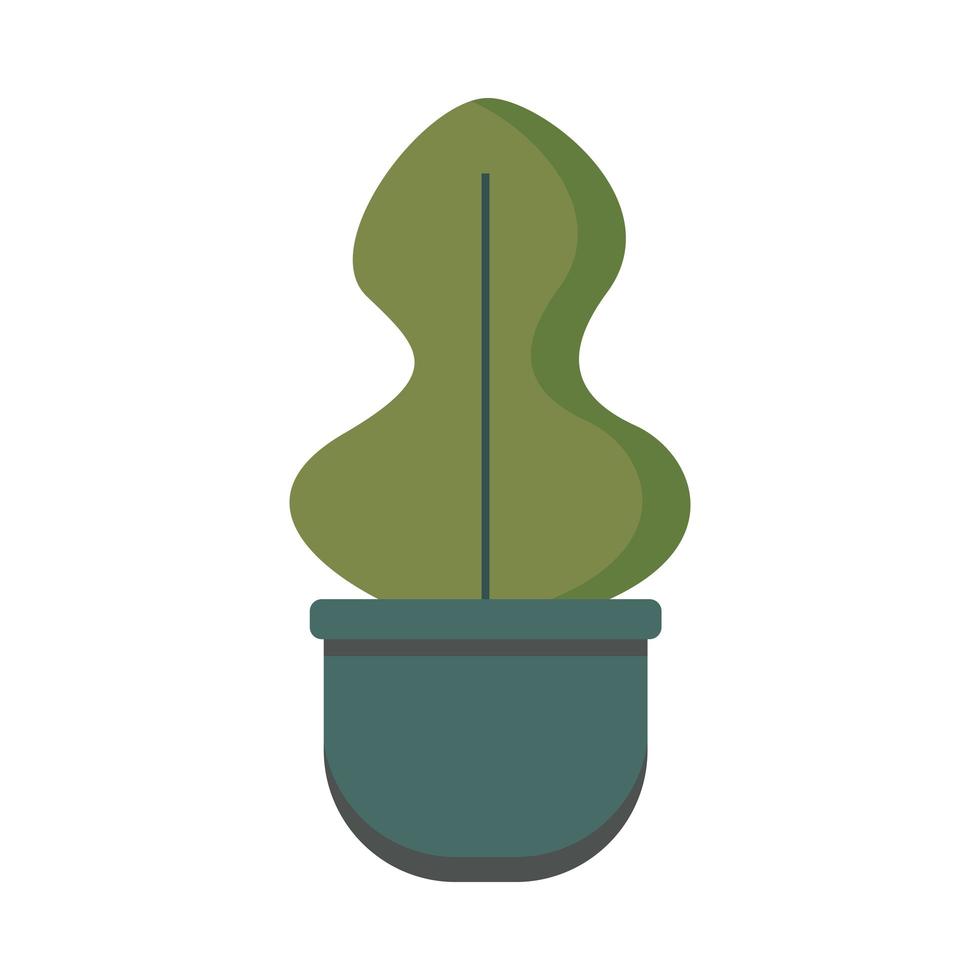 Isolated plant inside pot vector design