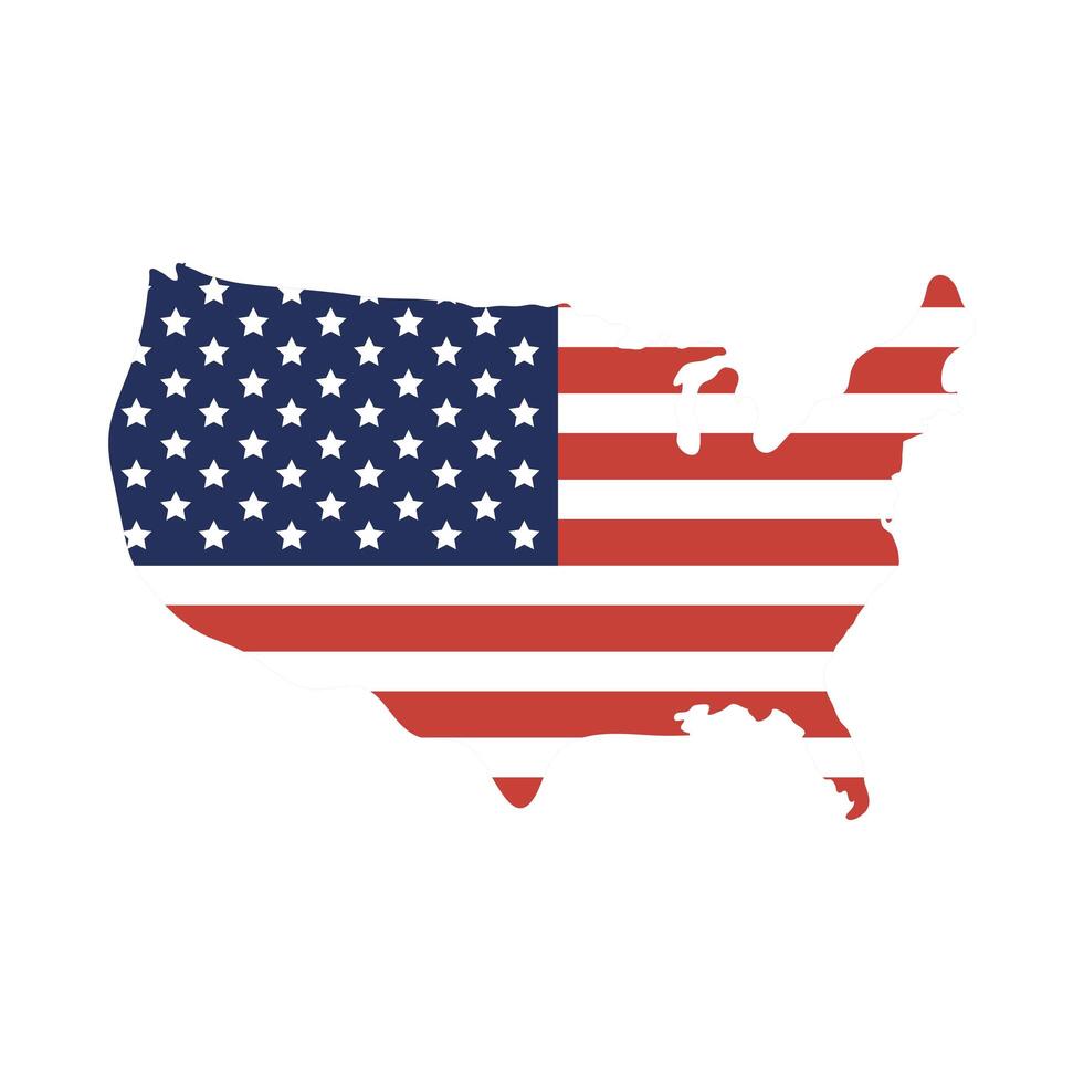 Usa flag map vector design