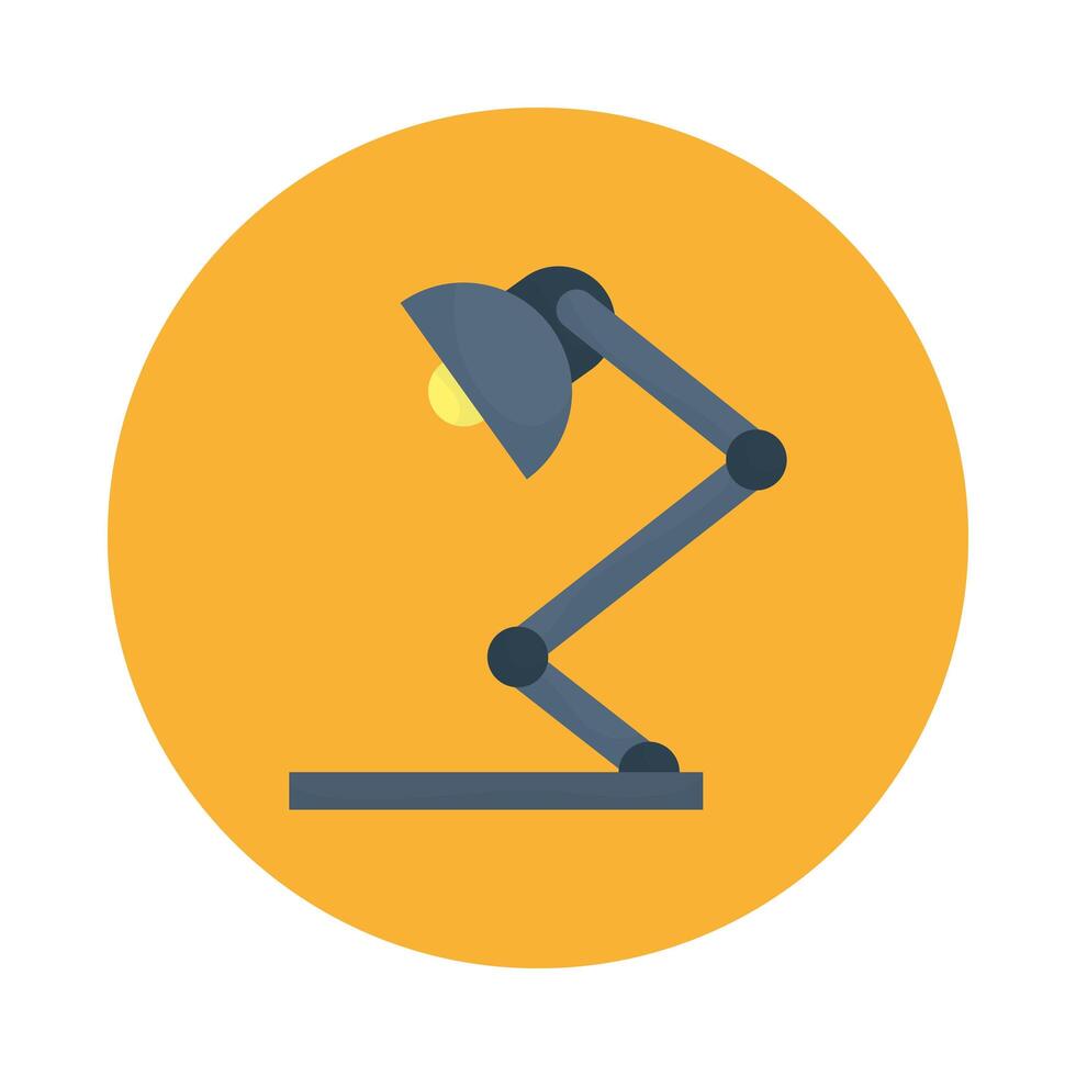 Isolated desk lamp vector design