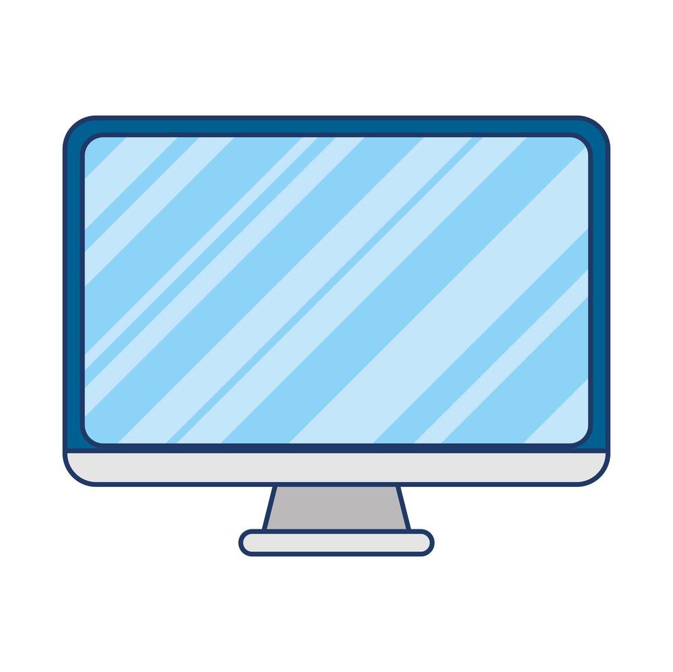 desktop computer monitor isolated icon vector