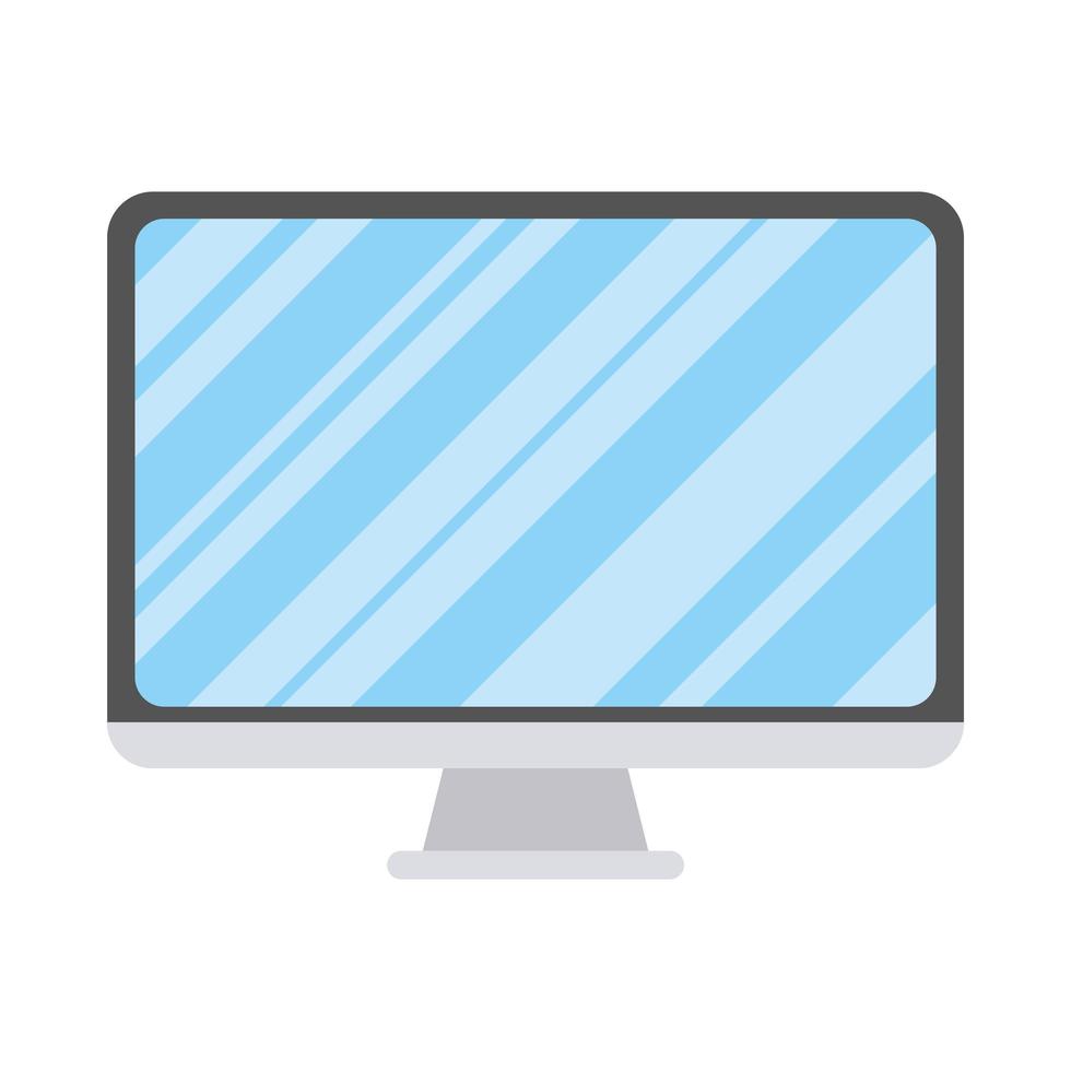 desktop computer monitor isolated icon vector