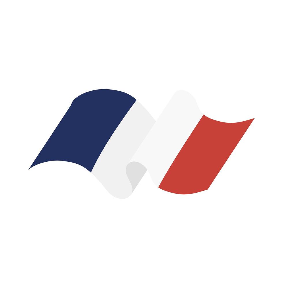 france flag of happy bastille day vector design