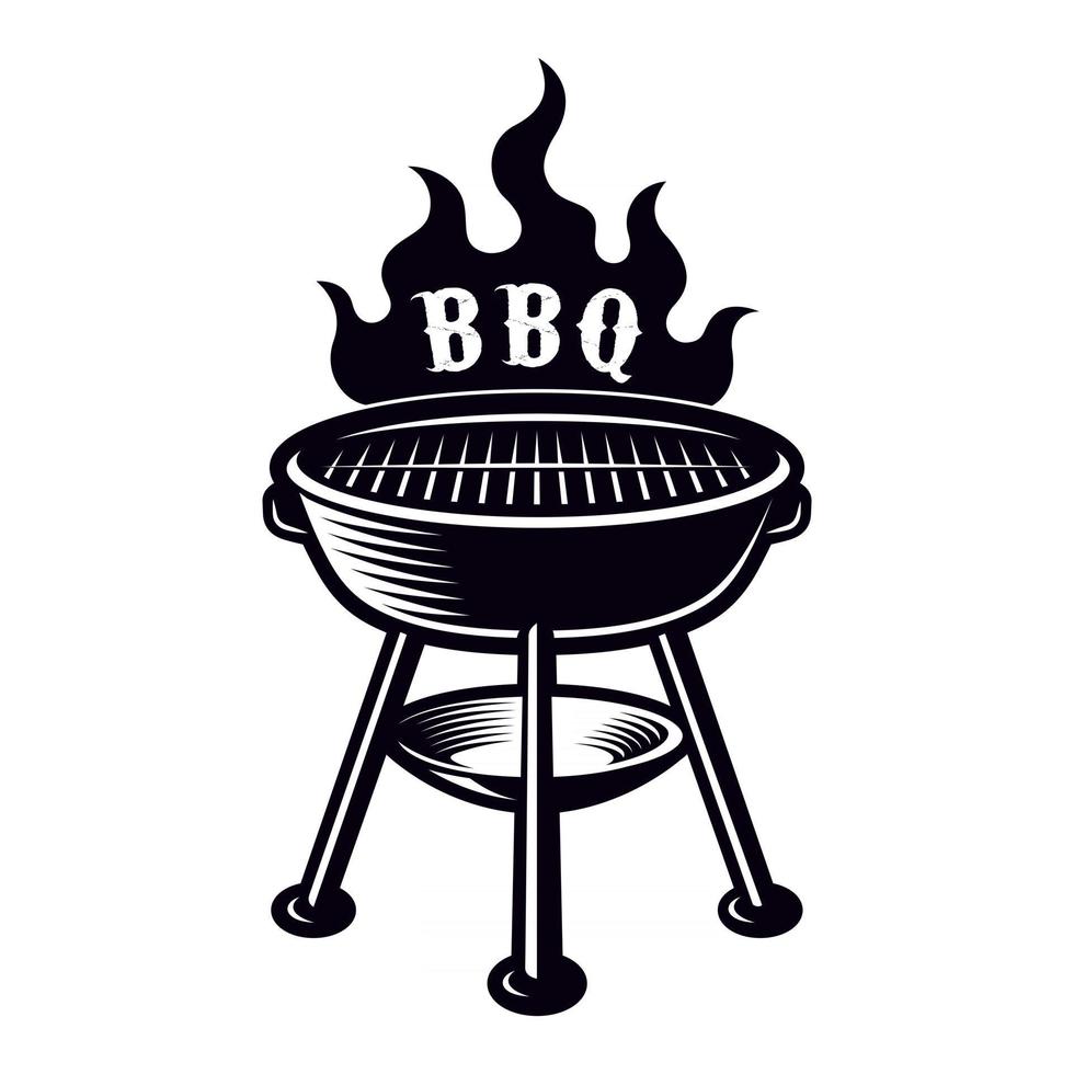 Ilustración de vector de parrilla de barbacoa