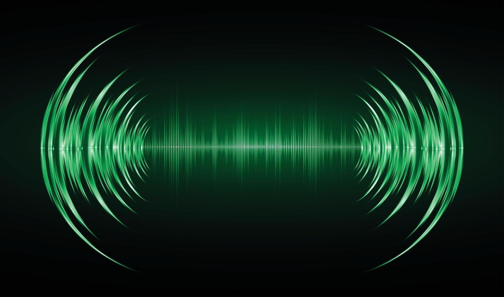 Sound waves oscillating dark light vector