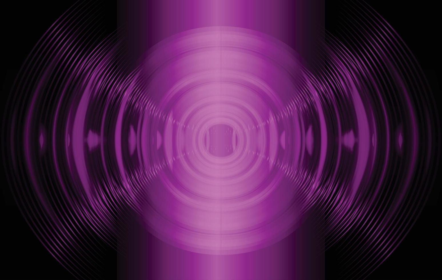 Sound waves oscillating dark light vector