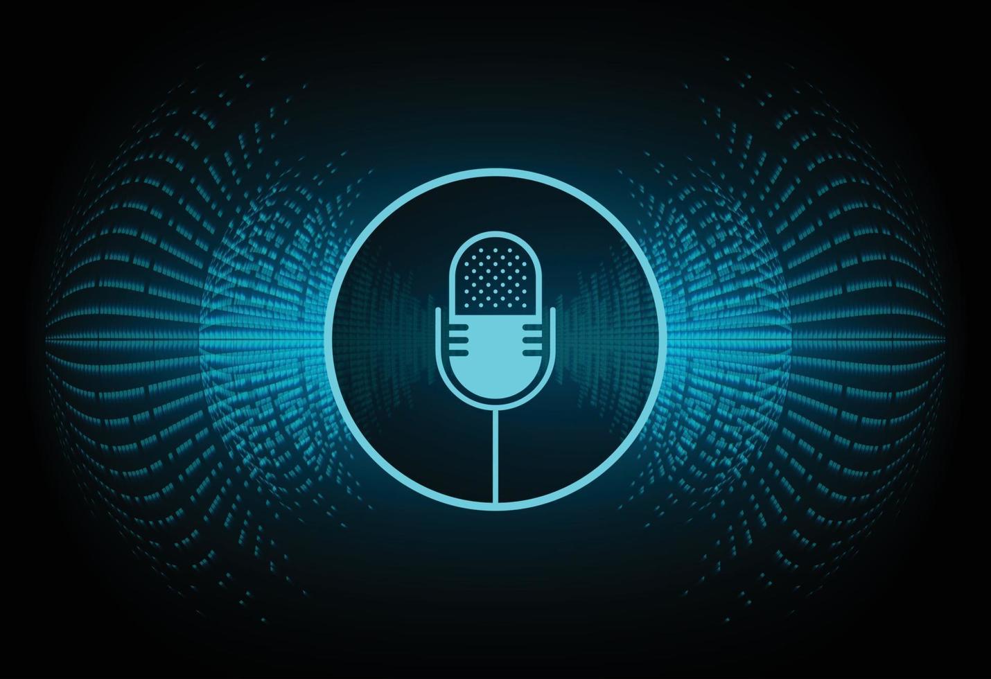 Sound waves oscillating dark light vector