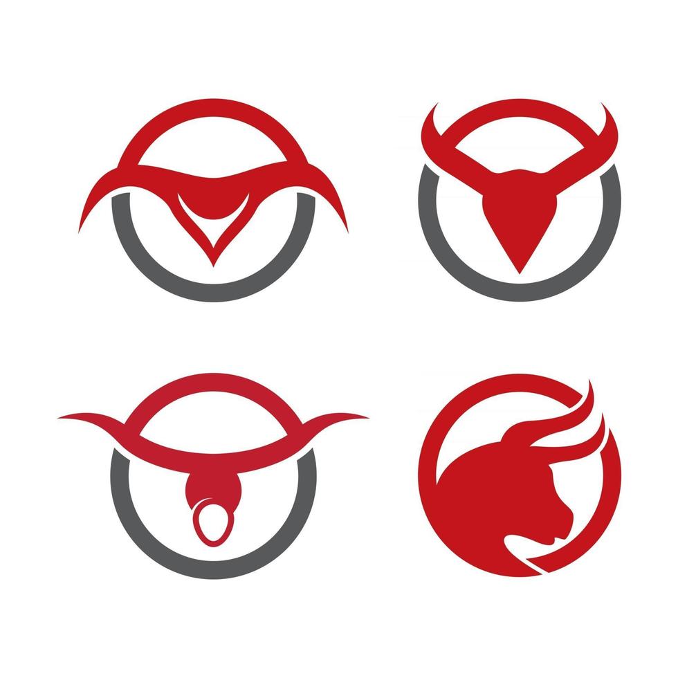 Bull head logo images vector