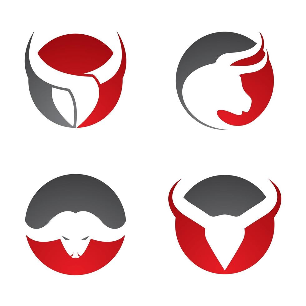 Bull head logo images vector
