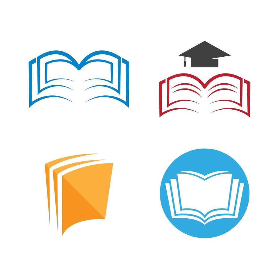 imágenes de logo de tienda de libros vector