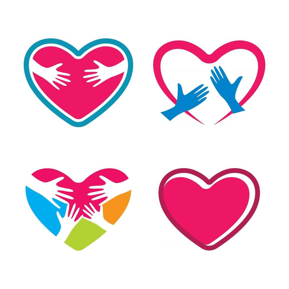 Giving love logo and symbol vector