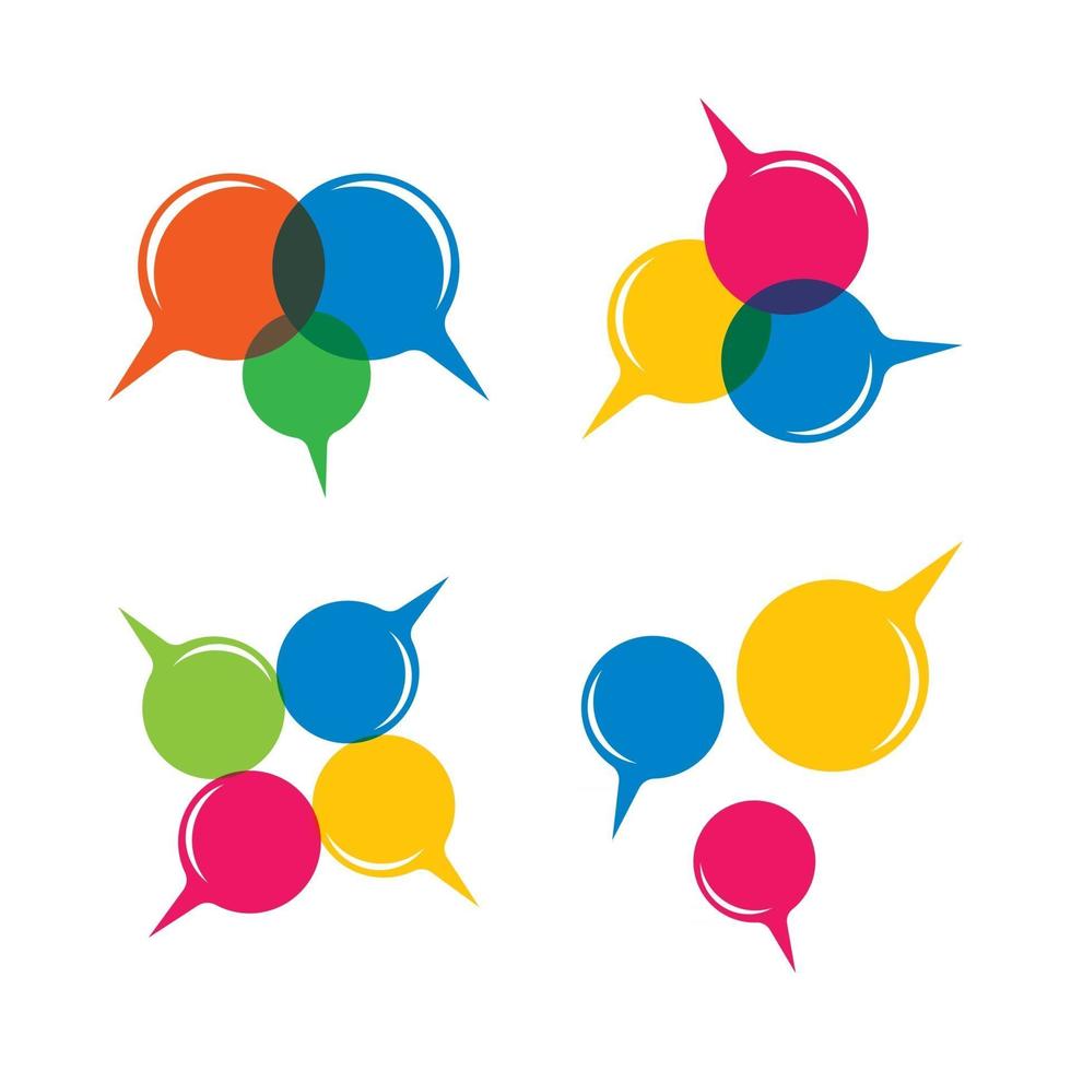 Speech bubble logo images vector