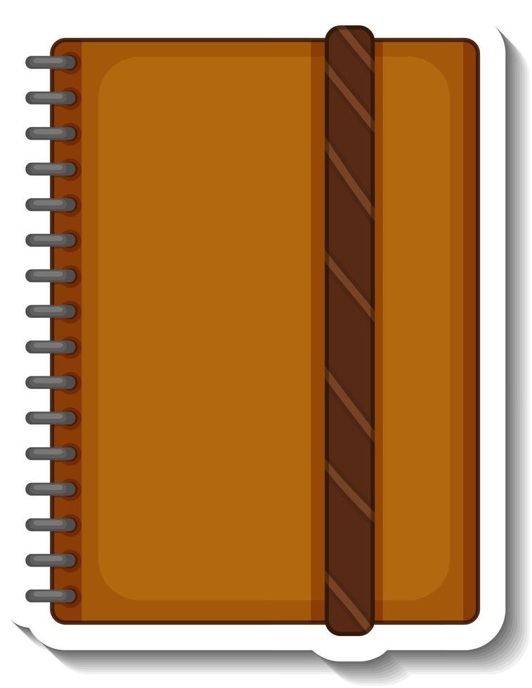 A sticker template with a notebook isolated vector