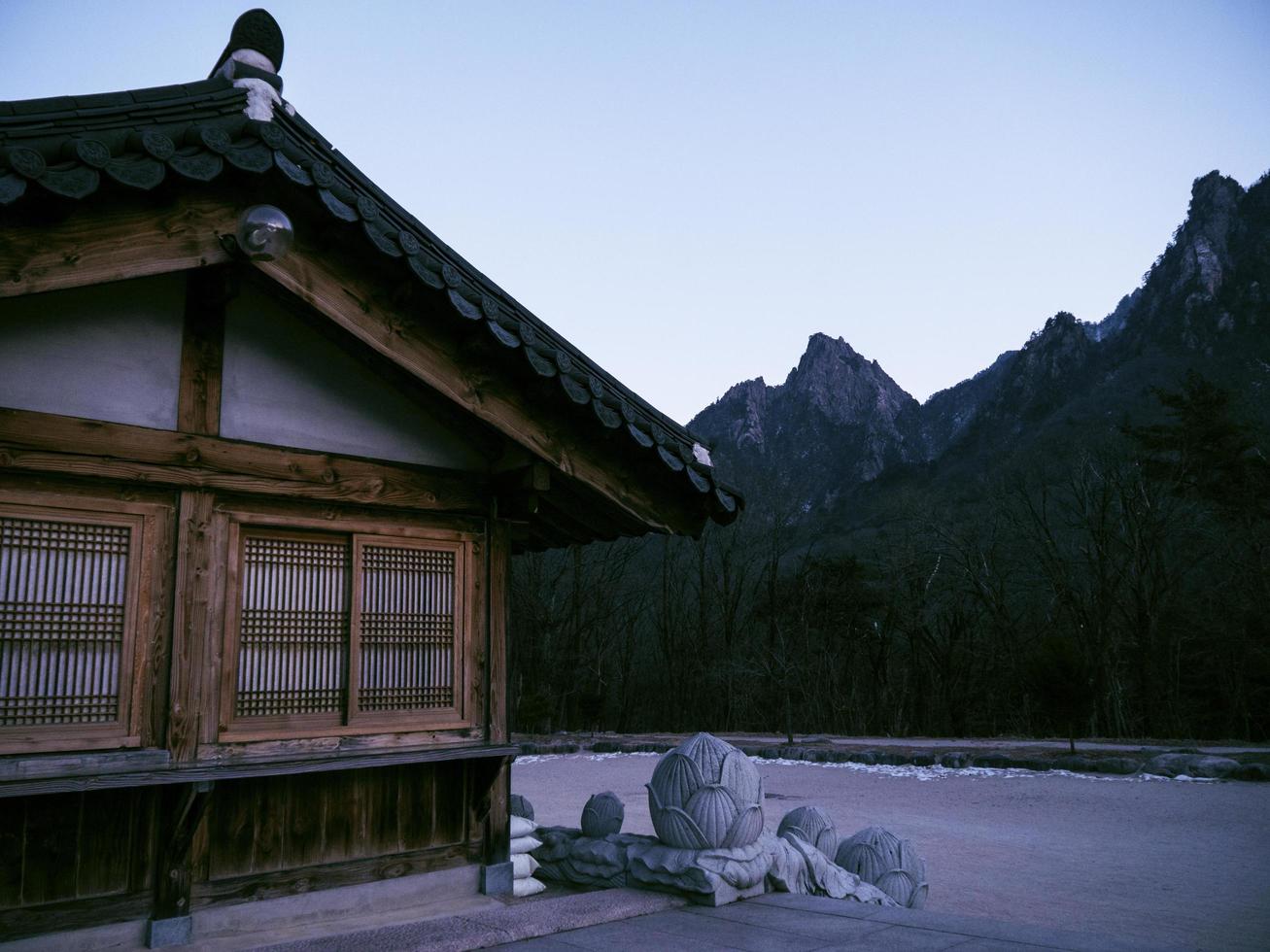 Asian houses in Sinheungsa Temple. Seoraksan National Park. South Korea photo