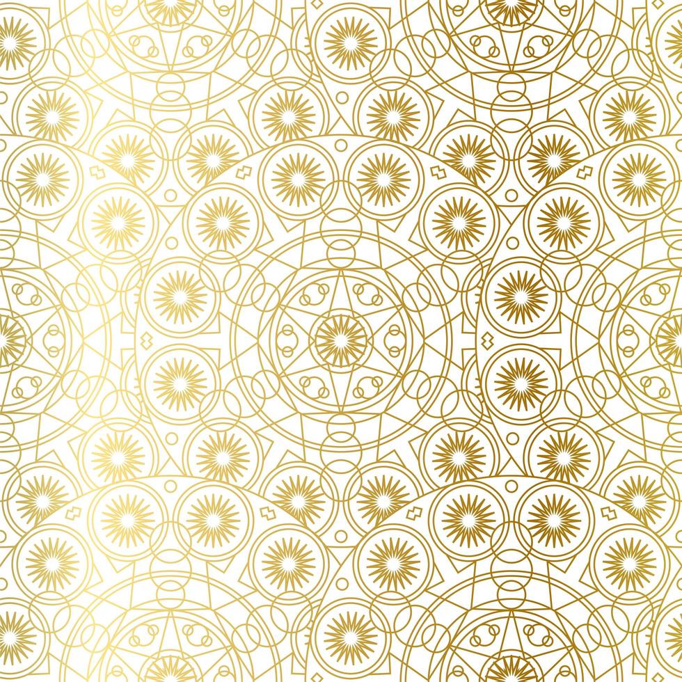 arte de lujo dorado mandala boho de patrones sin fisuras vector