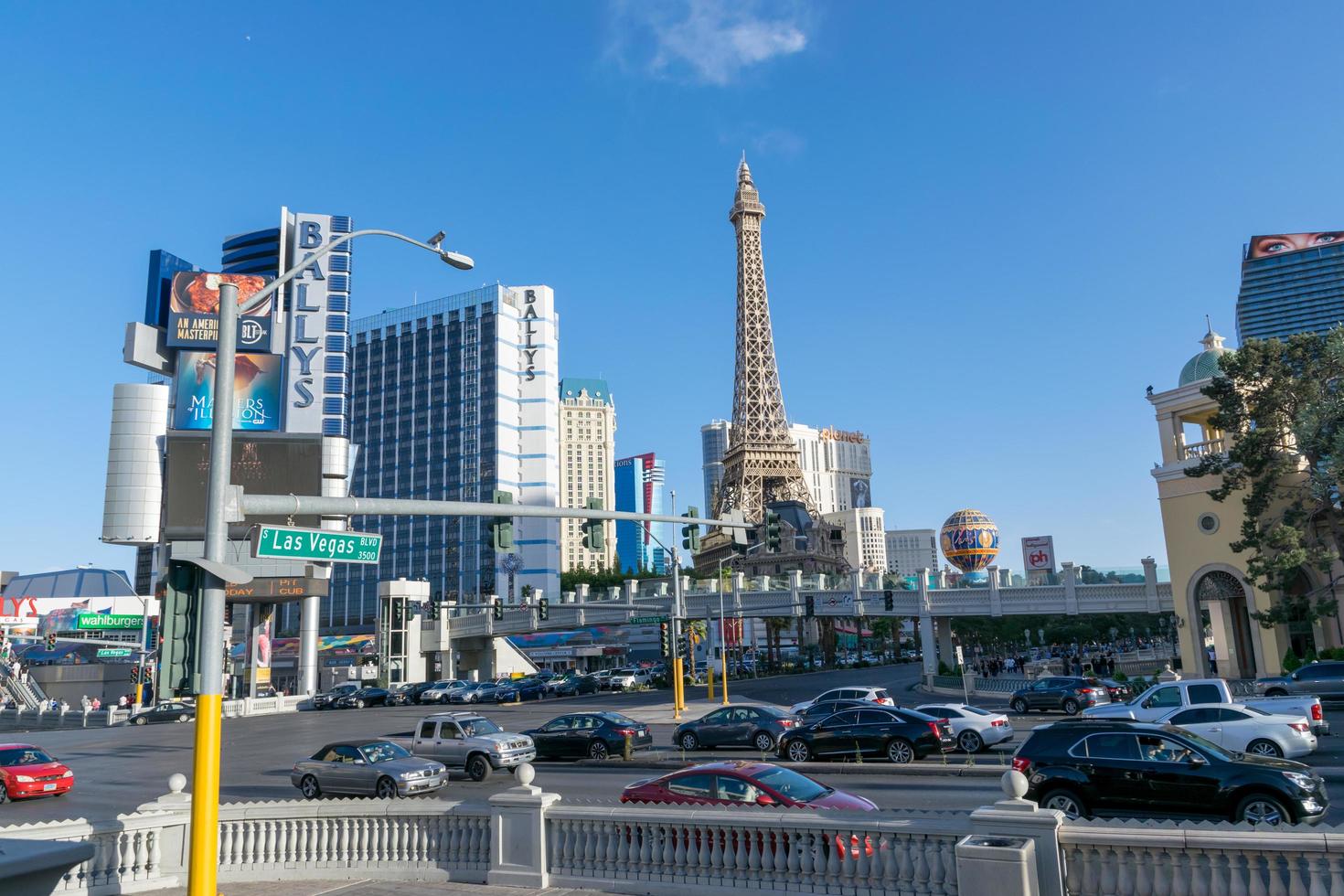 USA, Nevada, Las Vegas, Strip, Eiffel Tower stock photo