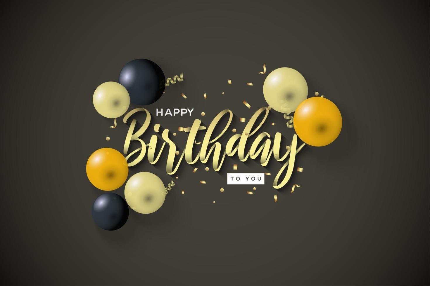 Happy Birthday Background With 3d Balloons Vector Art At Vecteezy