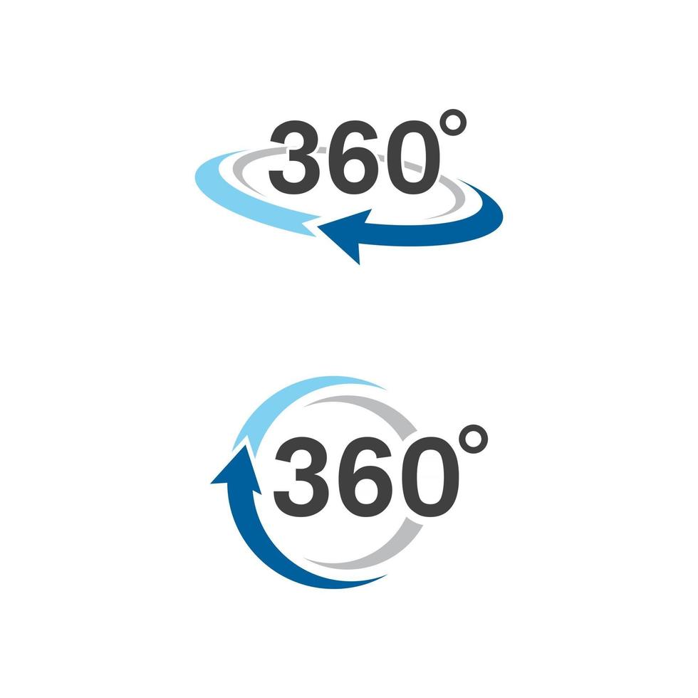 Ilustración de diseño de icono de vector de círculo 360