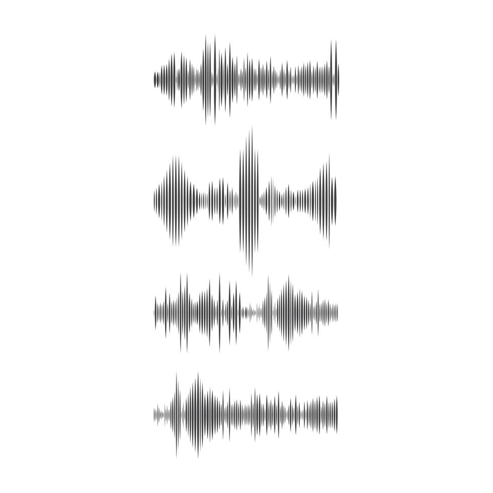 Sound waves vector illustration design template