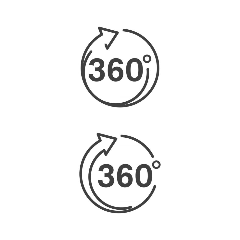 360 Circle Vector icon design illustration