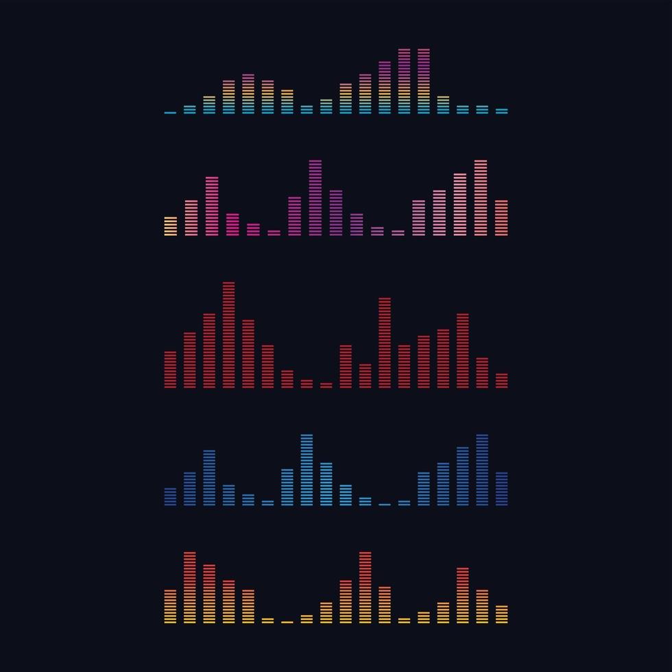 Sound waves vector illustration design template