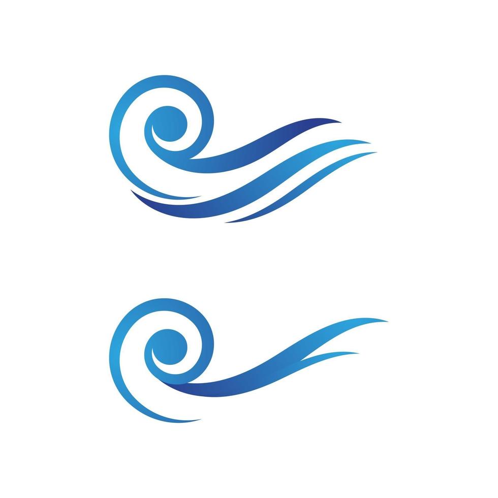 diseño de vector de icono de onda de agua