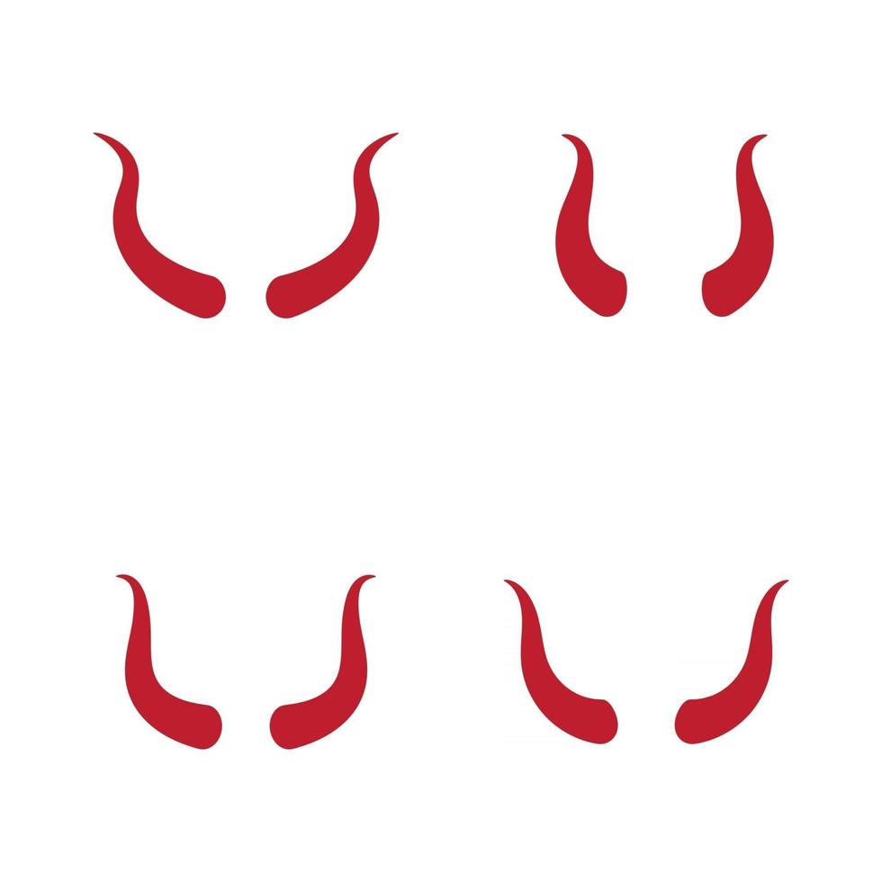 Devil horn Vector icon design illustration Template