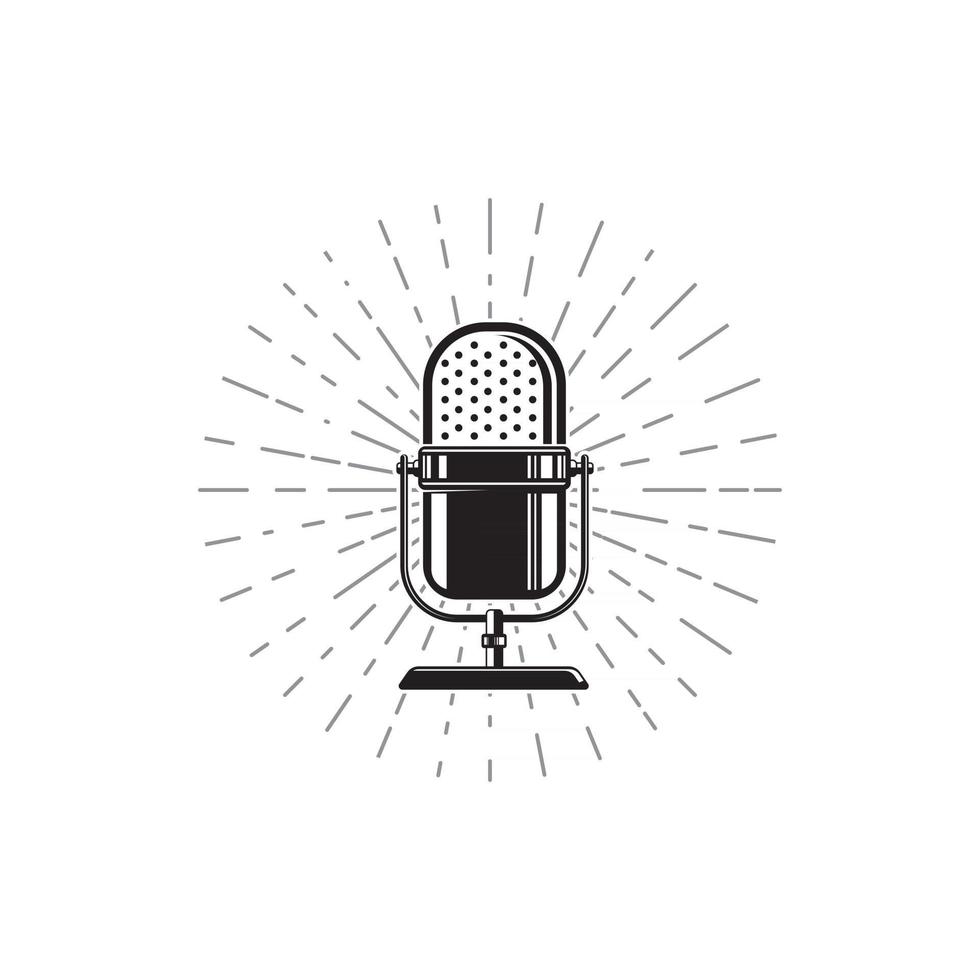 Ilustración de diseño de icono de vector de podcast