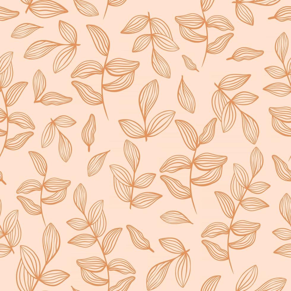 Autumn pattern with leaves vector