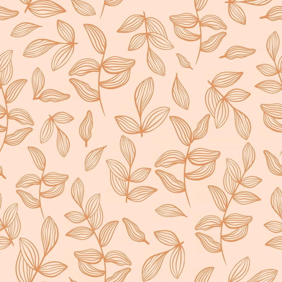 Autumn pattern with leaves vector