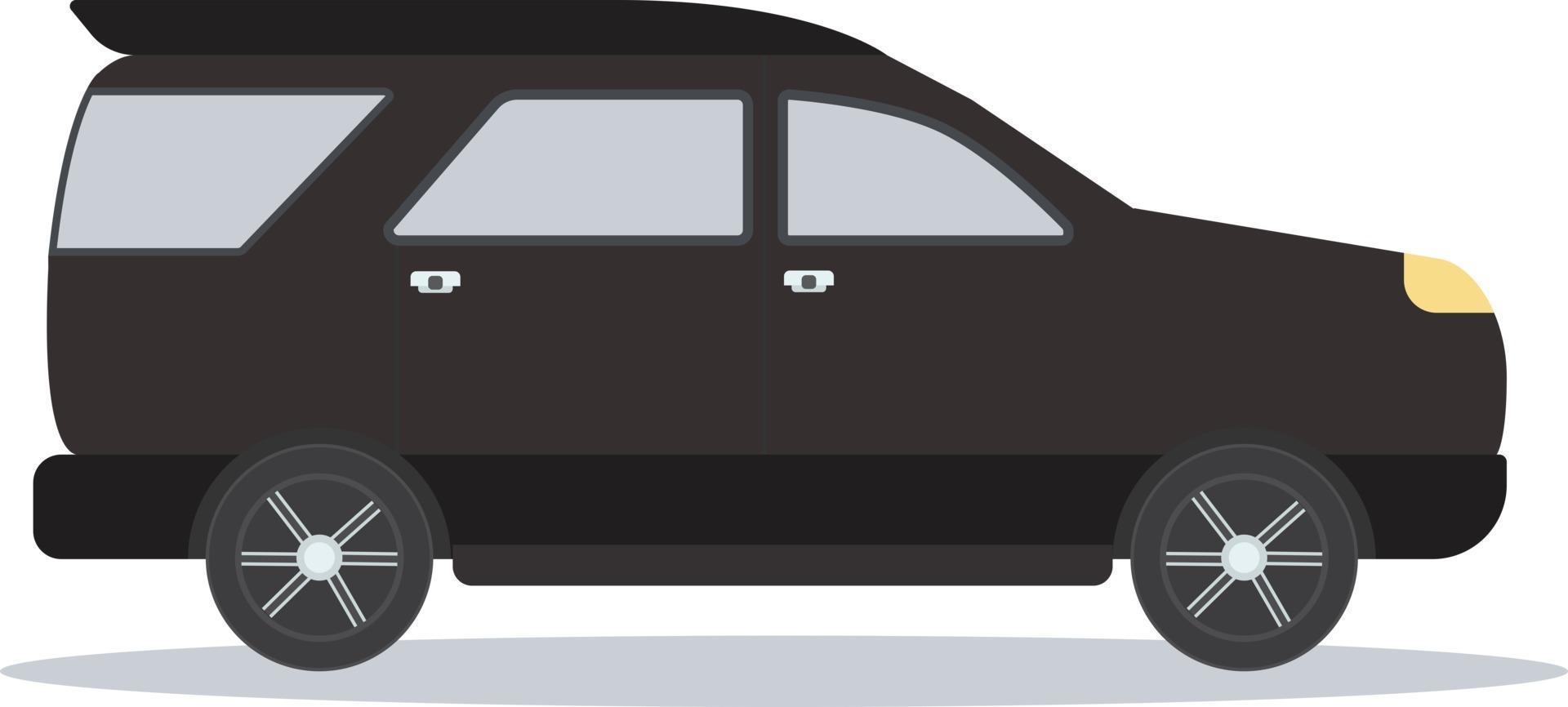 Modern black car design with flat style.Vector illustration.Flat vehicle auto mobile. vector