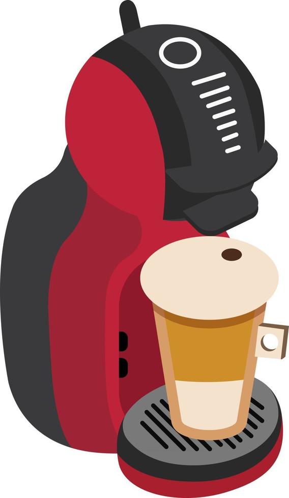 Coffee machine with expresso cup vector