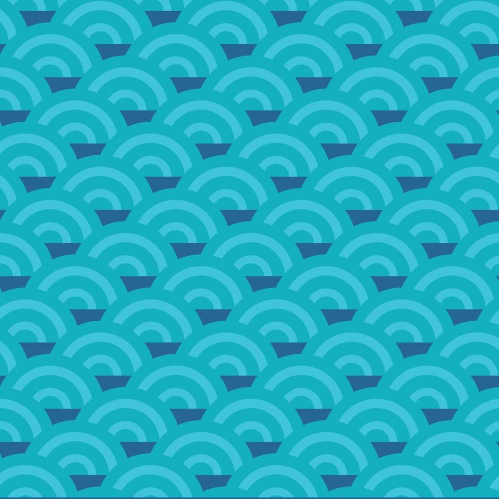 Abstract water pattern texture wallpaper.Graphic sea tile retro style vector